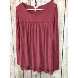 Matilda Jane Boho Peasant Style Top Size XS Dusty Rose 🌷